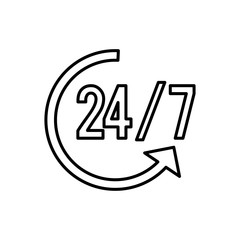 247 signage icon service trendy