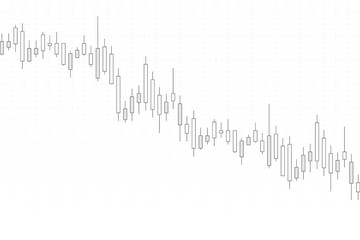 Forex trading promo page with financial chart and moving average line vector illustration.