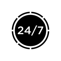 247 signage icon service trendy