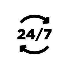 247 signage icon service trendy