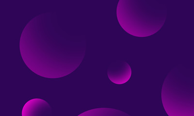 Purple circles gradient on violet dark abstract background. Modern graphic design element.