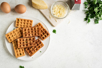 Egg and cheese waffles