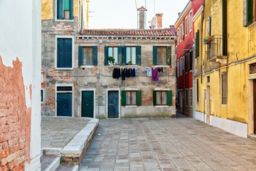 Romantic canal in center of Venice.Beautiful and romantic streets of Venice, Beautiful photos of Venice.