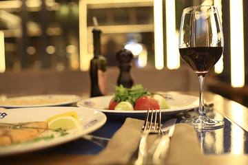 wine restaurant serving romance / beautiful concept alcohol glass, holiday dinner in a cafe