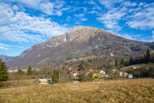 The mountain Dolada in Dolomites Alps near the village Mazzucchi, province of Belluno, Italy