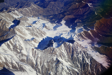 mountain landscape of the cliff in the Himalayas