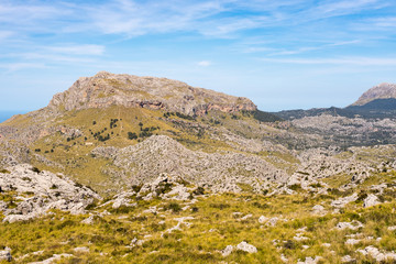 The mountainous west coast of the island of Majorca. Spain