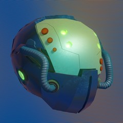 3d rendered illustration of sci-fi helmet