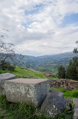 beautiful landscape of the peruvian andes