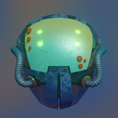 3d rendered illustration of sci-fi helmet