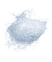 Flying water splash isolated with clipping path