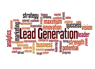 Lead generation word cloud concept