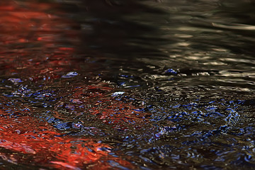 abstract background ripples on water / brown stream, water texture brown color on the swamp, peat