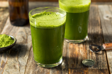 Homemade Green Matcha Beer