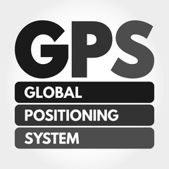GPS - Global Positioning System acronym, technology concept background