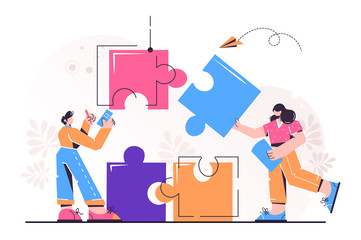 connecting puzzle elements