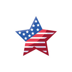 Isolated usa flag star vector design