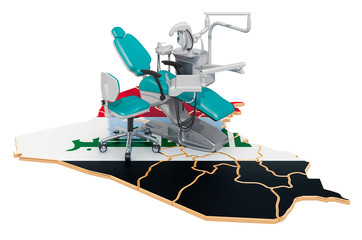 Dentistry in Iraq concept, 3D rendering