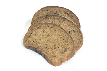 loaf of bread isolated on white