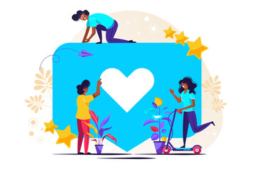 Vector colorful illustration of communication