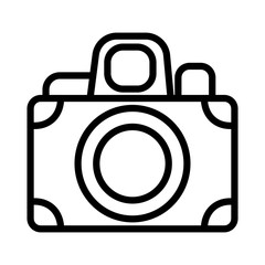 photo camera device icon thick line