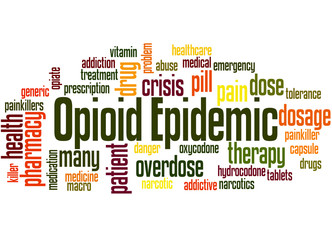Fototapeta premium Opioid epidemic word cloud concept 2