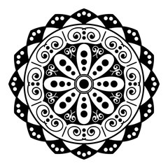 Abstract Vector Mandala for coloring page