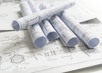 Technology blueprints. The part of engineering project.