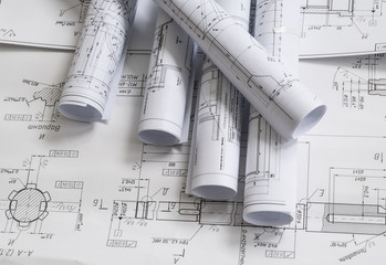 Technology blueprints. The part of engineering project.