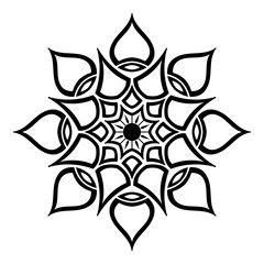 Abstract Vector Mandala for coloring page