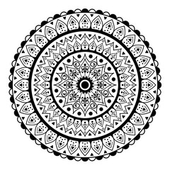 Abstract Vector Mandala for coloring page