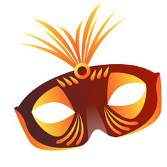 Obraz premium Mardi Gras theater mask icon