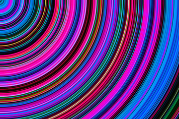 Brightly colored glowing neon concentric circles pattern