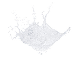Flying water splash isolated with clipping path