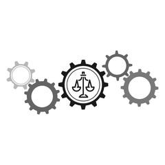  Law. Concept. Vector icon isolated on white background.