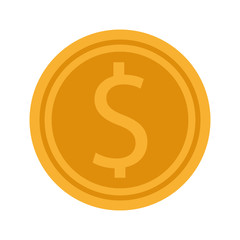 money coin icon, flat design