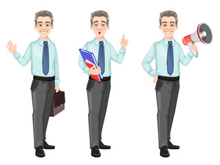 Handsome confident business man