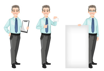 Handsome confident business man