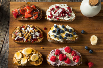 Homemade Sweet Gourmet Breakfast Toasts