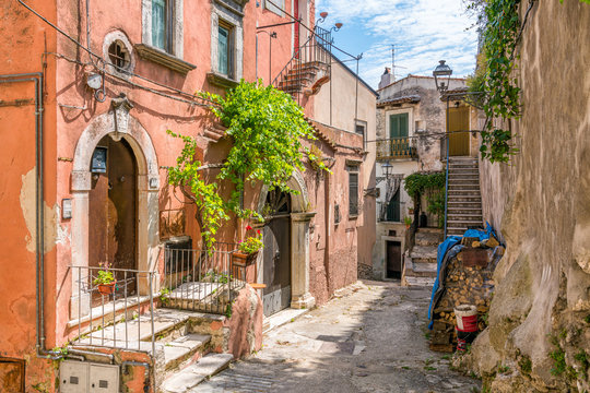 Scenic sight in Vico del Gargano, picturesque village in the Province of Foggia, Puglia (Apulia), Italy. © e55evu
