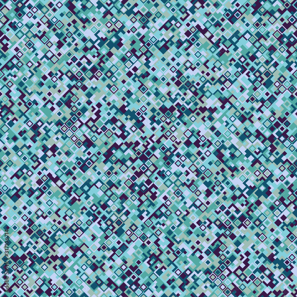 Poster Colorful diagonal mosaic pattern background - abstract vector design