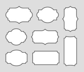 Super set different vintage frames. Retro style vintage frames. Vector illustration graphic design