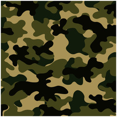 Fototapeta premium Camouflage texture pattern. Abstract modern military camo ornament for army and hunting fabric print. Military uniform. The form of the navy.Masking ornament. Vector background. 