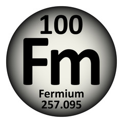 Periodic table element fermium icon.