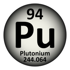 Periodic table element plutonium icon.