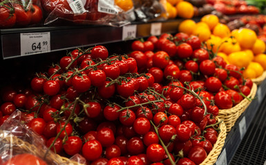 cherries in the market