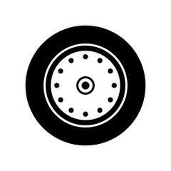 Tire, car wheel icon vector design