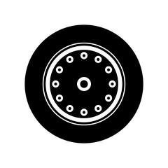 Tire, car wheel icon vector design