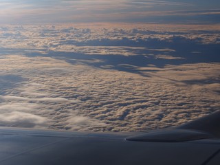 Heavenly Pastel Skies from Plane Window