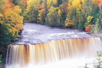 Waterfall in Autumn, Michigan